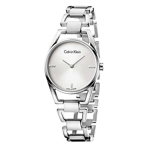 Calvin Klein orologio analogico quarzo da donna con cinturino in acciaio inox k7l2314t
