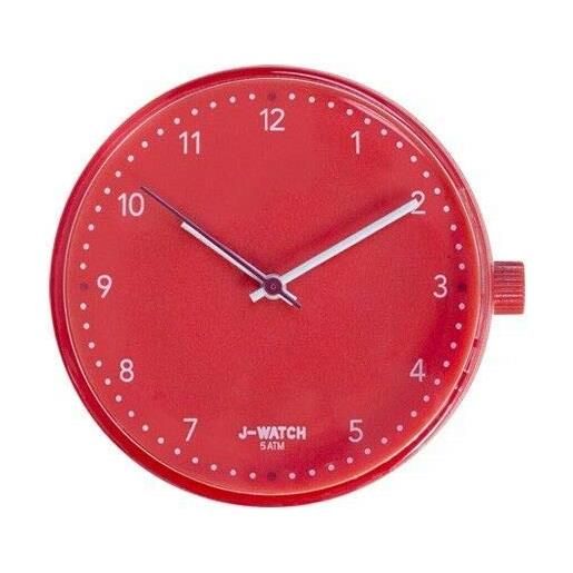 JUSTO orologio j watch quadrante cassa modello grande mm 40 (rosso numeri)