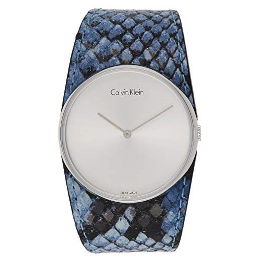 Calvin Klein orologio analogico quarzo donna con cinturino in pelle k5v231v6