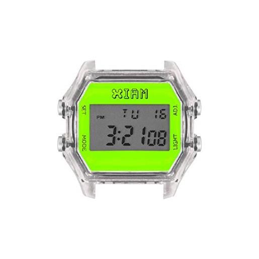 Gioielleria Selenor collezione orologio componibile i am the watch @sespo (cassa trasp verde fluo iam-123 41x44mm)