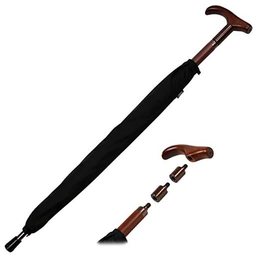 iX-brella - ombrello di supporto regolabile in altezza con manico in legno