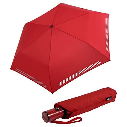 iX-brella mini ombrellone per bambini safety reflex extra leggero, rosso automatico, 95 cm - automatik