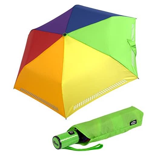 iX-brella mini ombrellone per bambini safety reflex extra leggero, arcobaleno automatico, 95 cm - automatik