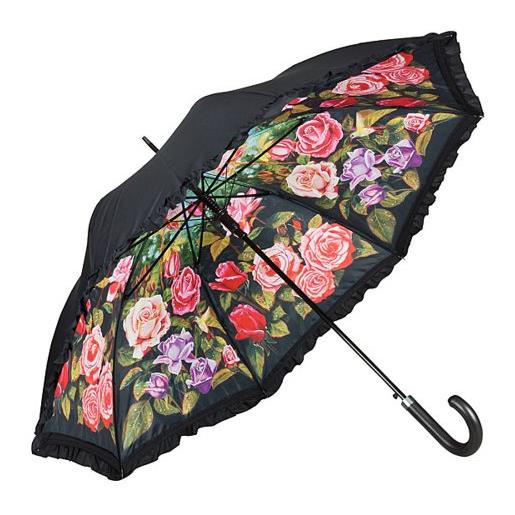 VON LILIENFELD® ombrello automatico donna fiore doppio rivestimento giardino di rose