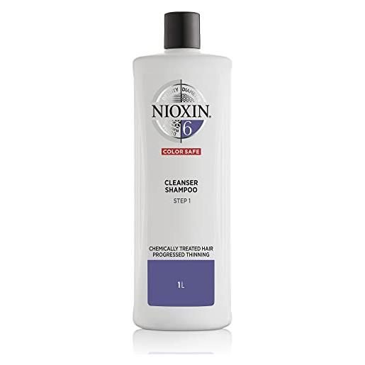 NIOXIN shampoo sistema 6 per capelli trattati chimicamente e assottigliati - 1 l
