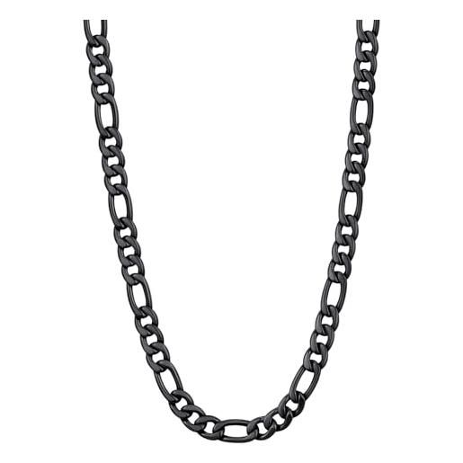 U7 man black figaro chain necklace 66cm 9mm catena grossa stile rock rapper gioielli da uomo in acciaio