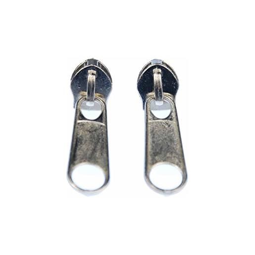 Miniblings tira zip orecchini zip upcycling rotondo degli anni '80 in argento - orecchini gioielli fatti a mano di moda i plug orecchini