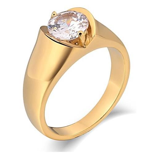 Daesar anelli per uomo con anelli in zircone cubico anelli per amicizia con anello in acciaio inossidabile anello taglia 17