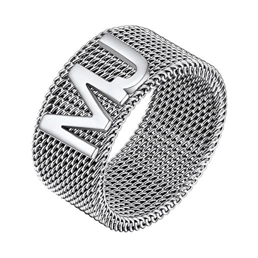 PROSTEEL anello con nome personalizzabile acciaio donna anello uomo acciaio inossidabile anelli personalizzati argento