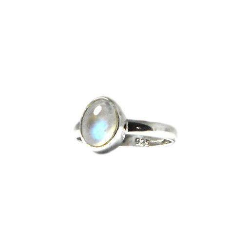Artgecko anello con pietra di luna in argento sterling 925 (llr2702161) e argento, 63 (20.1), colore: bianco, cod. Labr2911112
