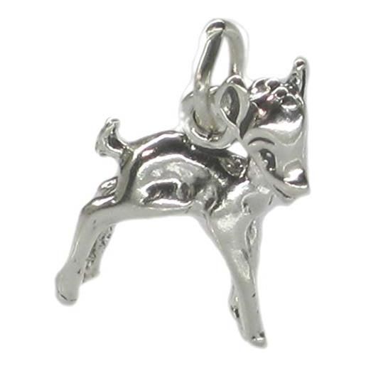 Maldon Jewellery fawn - ciondolo in argento sterling baby deer. 925 x 1 fawns charms