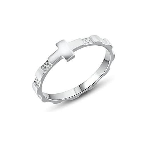 Anellissimo anello religioso rosario uomo donna argento sterling 925 - 22
