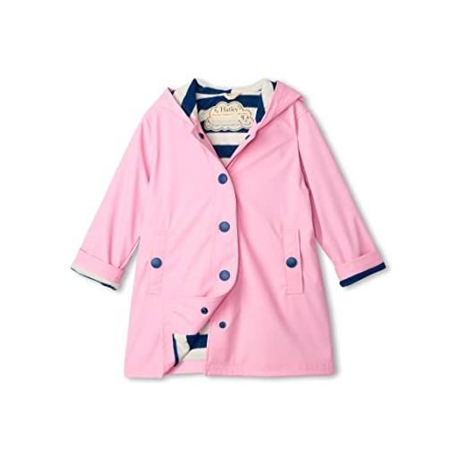 Hatley splash giacca antipioggia, classic pink & navy, 7 anni bambine e ragazze