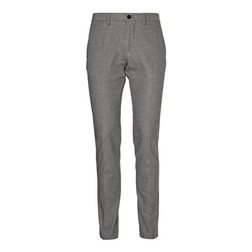 Tommy Hilfiger bleecker fake solid wool look, pantaloni uomo, grigio (iron grey), 31w / 36l
