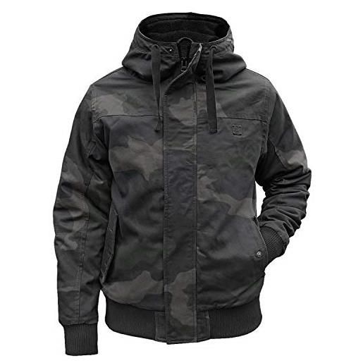 Brandit grizzly giacca invernale foderata con cappuccio, light woodland. , s
