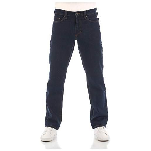 Mustang jeans da uomo big sur regular fit jeans pantaloni denim stretch cotone nero blu denim black denim blue w30-w40, denim blue (5000-940), 34w x 32l