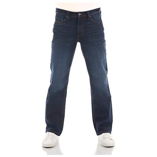 Mustang jeans da uomo big sur regular fit jeans pantaloni denim stretch cotone nero blu denim black denim blue w30-w40, denim blue (5000-940), 34w x 32l