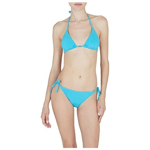 Emporio Armani bikini da donna con perizoma con logo set, turchese, s