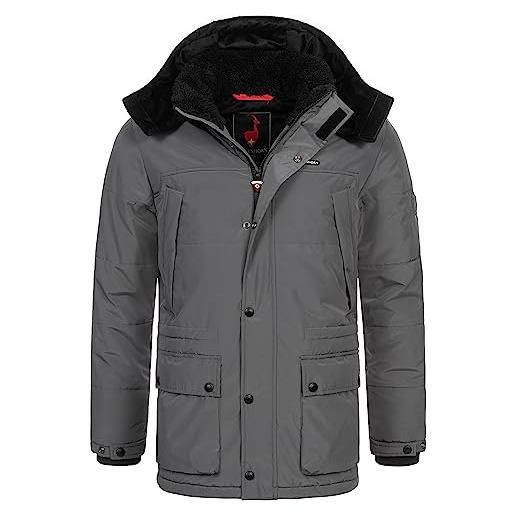 Höhenhorn mangard - giacca invernale da uomo, trapuntata, foderata, parka, grigio. , l