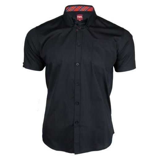 Merc of london baxter, shirt, short sleeve maglietta, nero (noir (black), xl uomo