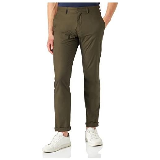 Tommy Hilfiger denton poplin modern chino pantaloni, army green, w34 / l34 uomo