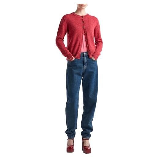 United Colors of Benetton maglione cardigan 103me500l donna, rosso granada 66f, xs