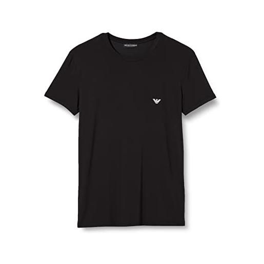Emporio Armani t-shirt soft modal, t-shirt uomo, nero, l