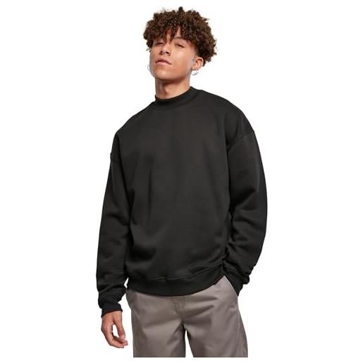 Urban Classics maglione da uomo con collo alto a costine, ampio collo mock collo, spalle sovrapposte, taglie dalla s alla xxl, nero, xl