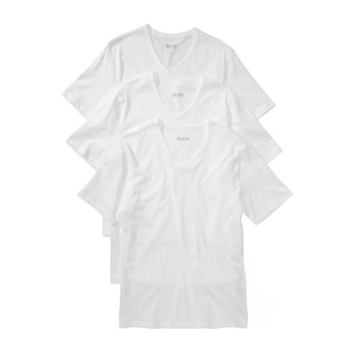 BOSS shirt ss vn 3er-pack bm v-ausschnitt, t uomo, black 1, large (taglia produttore: l) l)(pacco da 3