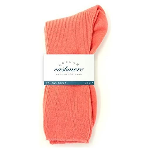 Graham Cashmere, calzini da donna in cashmere, realizzati in scozia, in confezione regalo, legno, etichettalia unica