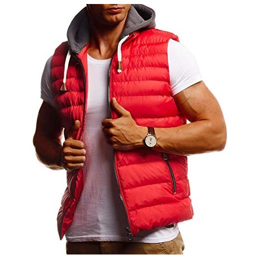 Gilet Sportivo Poliestere Gilet Uomo Trapuntato Con Cappuccio