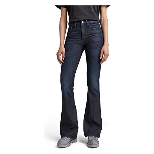 G-STAR RAW 3301 flare jeans donna , nero (caviar gd d21290-c301-d578), 29w / 32l