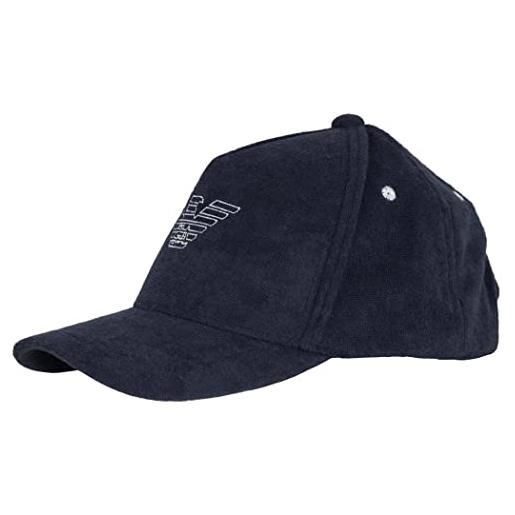 Emporio Armani cappello baseball cappellino regolabile con visiera articolo 231788 2r497 baseball, 00020 nero - black, taglia unica