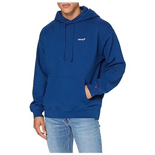 Levi's red tab sweats hoodie navy peony, maglia di tuta uomo, blu (navy peony), xl