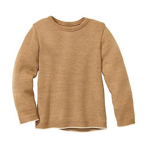 Disana maglia a maniche lunghe, 100% lana merino biologico gots, ivn best | design senza tempo | neonato, bambino, unisex | prodotto in germania, pacific, 110/116 cm