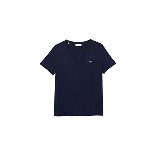 Lacoste tf8392 t-shirt, marina, 34 donna