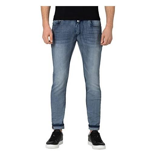 Timezone slim scotttz jeans skinny, blu (aged navy wash 3322), w34/l34 (taglia produttore: 34/34) uomo