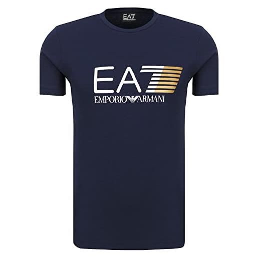 Emporio Armani t-shirt ea7 uomo maglietta 3zpt62 pj03z, manica corta, girocollo (blu scuro, l)