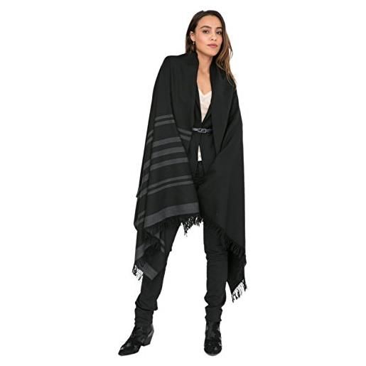 likemary sciarpa donna invernale in stile pashmina - sciarpa scialle in lana merino ideale per viagiare - sciarpone xl tessuta a mano - motivo a strisce elegante