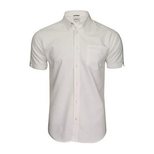 Ben Sherman - camicie casual - button down - manica corta - uomo (sky (embroidered pocket logo)) m