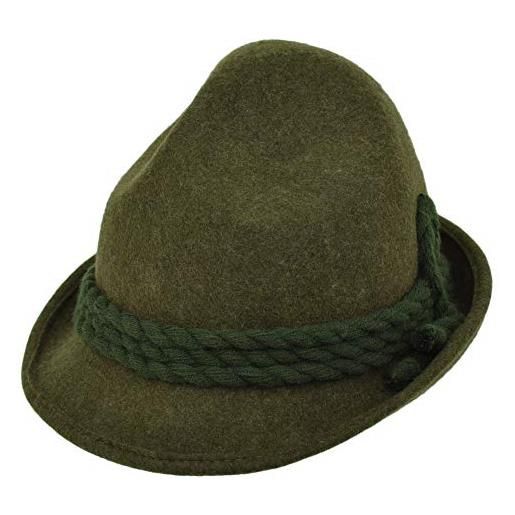 Cappelleria Melegari melegari faustmann cappello tirolese waldhut | cappello da foresta | cappello alpino | uomo donna | estate/inverno (antracite, 56)