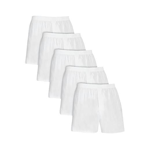 Fruit of the Loom men's woven tartan and plaid boxer multipack, white (5 pack), large