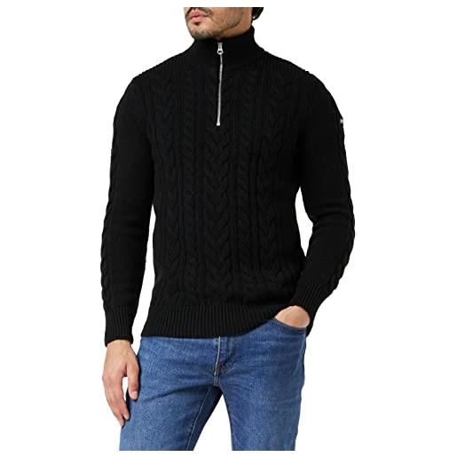 Schott NYC plbruce2 maglione pullover, nero, medium uomo