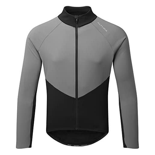 Altura - maglia termica da ciclismo da uomo, a maniche lunghe, antivento, idrorepellente, colore nero, grigio, taglia xxl