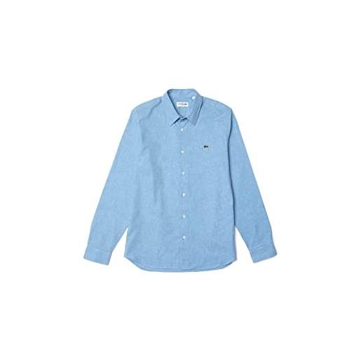Lacoste ch2573 magliette woven, blu navy/flour, 46 uomo