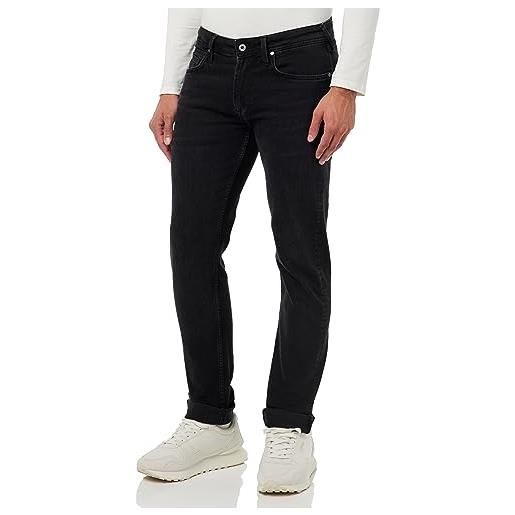 Pepe Jeans hatch regular, jeans uomo, nero (denim-xv1), 34w / 32l