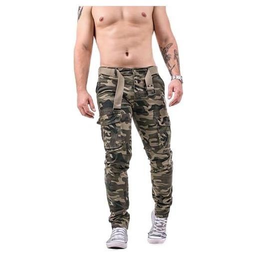 TDEOK Pantaloni cargo da uomo neri militari multi tasche, comodi e durevoli, pantaloni da lavoro, casual, da trekking, con tasche laterali, leggeri, per attività all'aperto, con tasche, Ag., W31