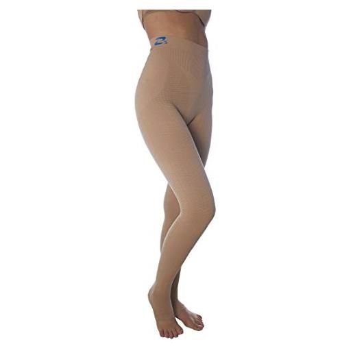CzSalus pantaloncino lungo, leggings snellente a compressione, 18-21 mm. Hg lipedema-linfedema (nero, 2xls)