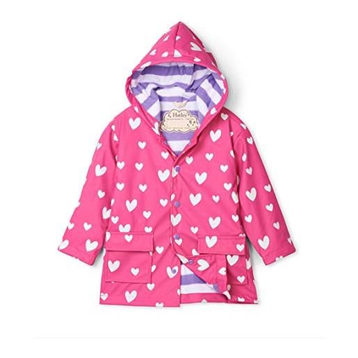 Hatley printed raincoats impermeable, rosa (colour changing sweethearts 650), 10 anni bambina