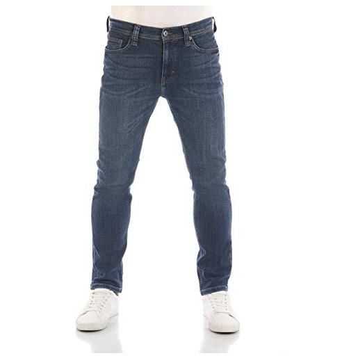 Mustang jeans da uomo vegas slim fit jeans pantaloni denim stretch cotone nero grigio blu w30 - w40, denim black (4000-883), 34w x 34l
